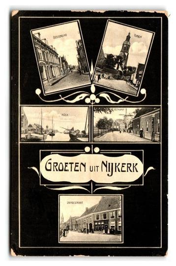 Nijkerk, Groeten uit Nijkerk. Art Deco. Lees beschrijving beschikbaar voor biedingen