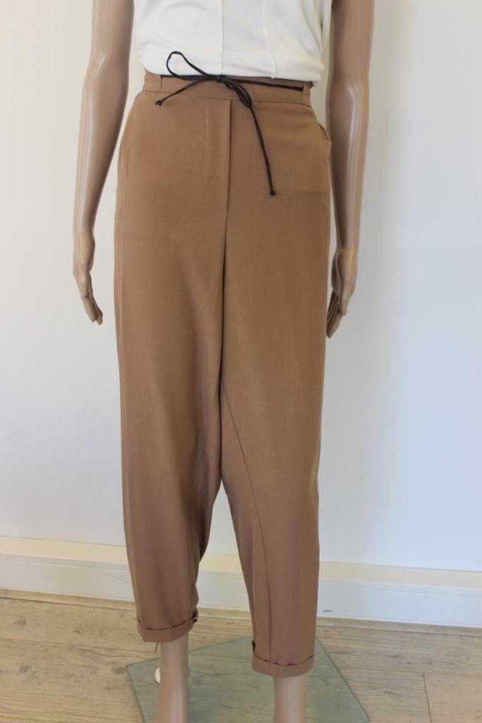 M&S Mode bruine broek maat 50, Kleding | Dames, Grote Maten, Zo goed als nieuw, Broek of Spijkerbroek, Bruin, Ophalen of Verzenden