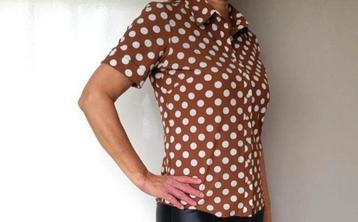 Studio Anneloes Polkadot blouse M Caramel beschikbaar voor biedingen