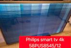 Philips smart tv 4k 58pus8545 defect, Ophalen, Philips, 50 Hz, 100 cm of meer