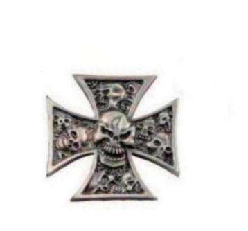 plakker kruis, cros, skull, hobby, mancave, man, vrouw,biker beschikbaar voor biedingen