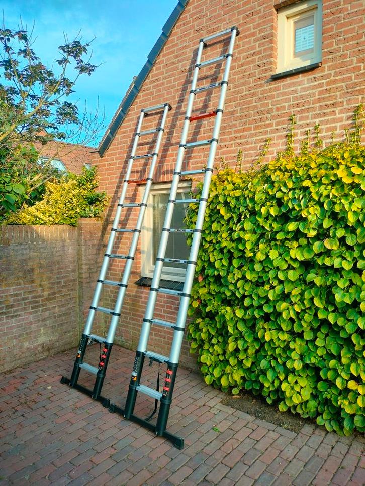 Telescoop ladders van 3.27m en 3.81m, Doe-het-zelf en Verbouw, Ladders en Trappen, Nieuw, 2 tot 4 meter, Ophalen