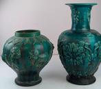 Vaas  Keramiek China  handgemaakt, Aardewerk of Porselein, Ophalen of Verzenden, Zo goed als nieuw, Minder dan 50 cm