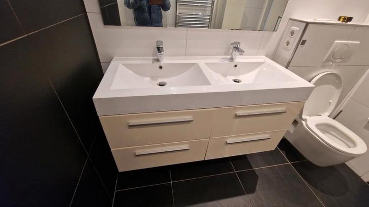 Badmeubel meubel 119.5 br met los kastje, Huis en Inrichting, Badkamer | Complete badkamers, Gebruikt, Ophalen