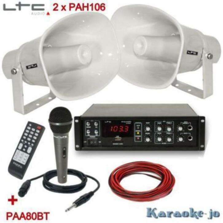 Compleet Omroep systeem met Hoorn-luidsprekers 60Watt, Auto diversen, Autospeakers, Nieuw, Ophalen of Verzenden