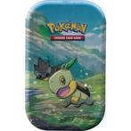 Pokemon - Mini Tin met 50 verschillende kaarten 5 Holo, Ophalen of Verzenden, Zo goed als nieuw, Meerdere kaarten, Foil