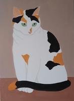 Katten portret, Antiek en Kunst, Kunst | Schilderijen | Modern, Ophalen