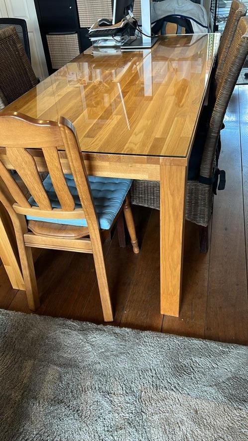 Tafel hout, Huis en Inrichting, Tafels | Eettafels, Gebruikt, 50 tot 100 cm, 150 tot 200 cm, Vijf personen of meer, Rechthoekig