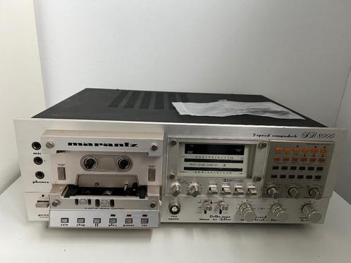 Vintage - Zeldzame Marantz SD-8000 2-speed cassettedeck, Audio, Tv en Foto, Cassettedecks, Enkel, Marantz, Tiptoetsen, Ophalen