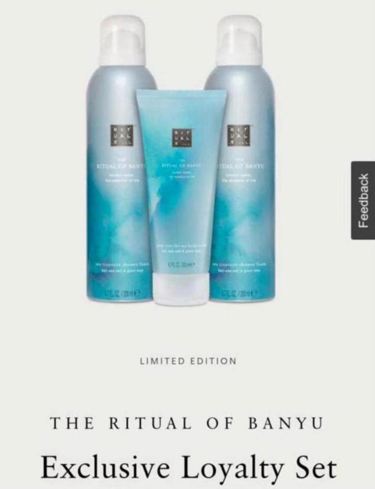 Rituals Banyu set  2 x foam 1 x body cream 🩵😎🎁 Nieuw!, Ophalen of Verzenden, Nieuw, Bad & Douche