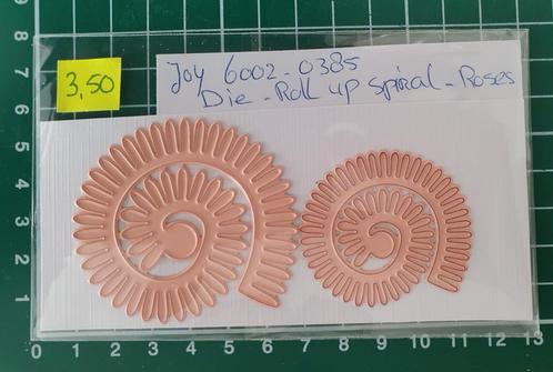 Snijmal van Joy! Die - Roll up spiral - Roses, Hobby en Vrije tijd, Scrapbooking, Nieuw, Frame of Mal, Overige merken, Ophalen of Verzenden