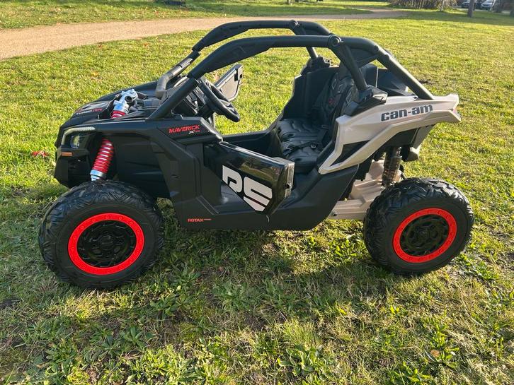 CAN-AM Maverick buggy 24V 2-Persoons Kinderauto Zwart, Kinderen en Baby's, Speelgoed | Buiten | Accuvoertuigen, Zo goed als nieuw