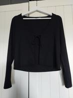 Zwart topje met strik, Maat 38/40 (M), H&M, Verzenden, Zwart