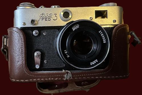 Fed 3b soviet meetzoeker camera 1963-1972 lens industar 52mm, Audio, Tv en Foto, Fotocamera's Analoog, Gebruikt, Spiegelreflex