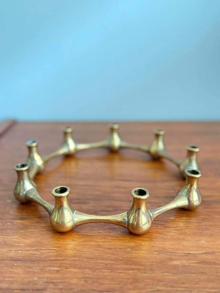 Deens design kandelaar Quistgaard Kandelaar messing, Huis en Inrichting, Woonaccessoires | Kandelaars en Kaarsen, Zo goed als nieuw