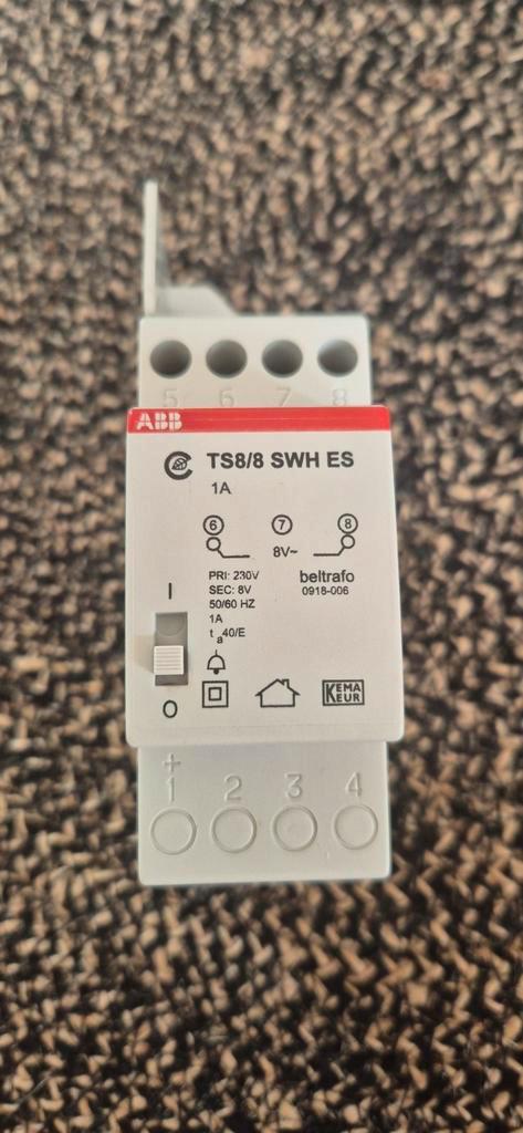 ABB beltrafo TS8/8 SWH busboard 0918.006 - 1a - 8v, Doe-het-zelf en Verbouw, Elektra en Kabels, Zo goed als nieuw, Ophalen of Verzenden