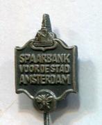 Spaarbank voor de stad Amsterdam zilverkl speldje ( W_074 ), Verzenden, Zo goed als nieuw, Merk, Speldje of Pin