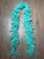 Turquoise Boa veren feestelijk, Ophalen of Verzenden, Zo goed als nieuw, Feestartikel, Overige