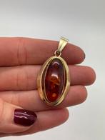 B523 Prachtige zilveren hanger Fischland goudkleurig, Sieraden, Tassen en Uiterlijk, Antieke sieraden, Ophalen of Verzenden, Zilver