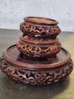3 houten chinese  onderzetters, Ophalen of Verzenden