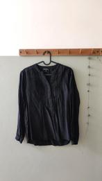 Zwarte blouse van cupro stof // Silvercreek // maat 36, Ophalen of Verzenden, Zo goed als nieuw, Maat 36 (S), Zwart