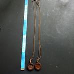 Houtlook kettingen, 2 stuks, voor persoonlijke touch, Ophalen of Verzenden, Nieuw, Bruin, Overige materialen