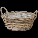 RIETEN MAND 34 CM, Huis en Inrichting, Woonaccessoires | Schalen en Manden, Ophalen, Mand, Rond, Zo goed als nieuw