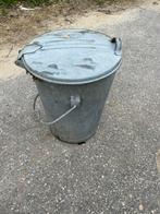 Zinken vuilnisbak, Ophalen, Overige materialen, Gebruikt, 40 liter of meer