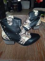 Kayla Enkellaarsjes Zwart/Slangenprint Maat 36, Zwart, Lage of Enkellaarzen, Nieuw, Ophalen of Verzenden
