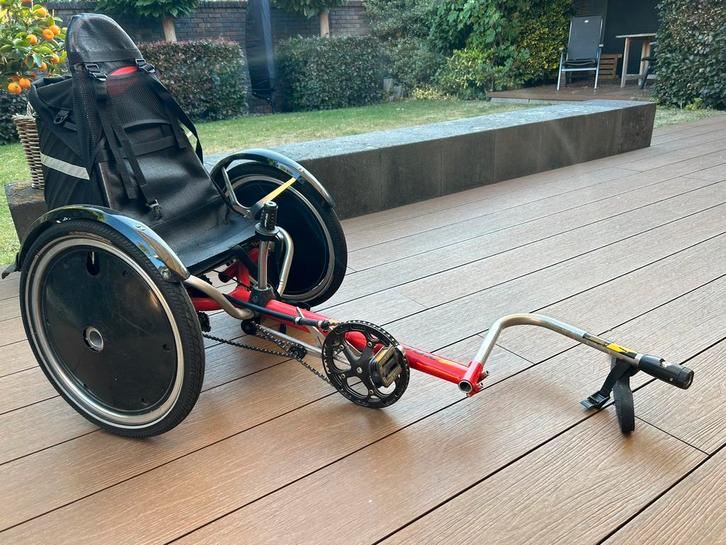 Hase Trets aanhangfiets met grote bagagetas, Fietsen en Brommers, Fietsaccessoires | Aanhangers en Karren, Gebruikt, Aanhangfiets