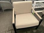 Loungestoel Nosso | Aluminium & Textileen | Black/Sand, Ophalen of Verzenden, Zo goed als nieuw, Aluminium