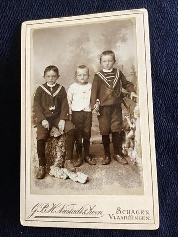 CDV, 3 jongens, G.B.H. Niestadt & Zoon, Schagen Vlaardingen beschikbaar voor biedingen