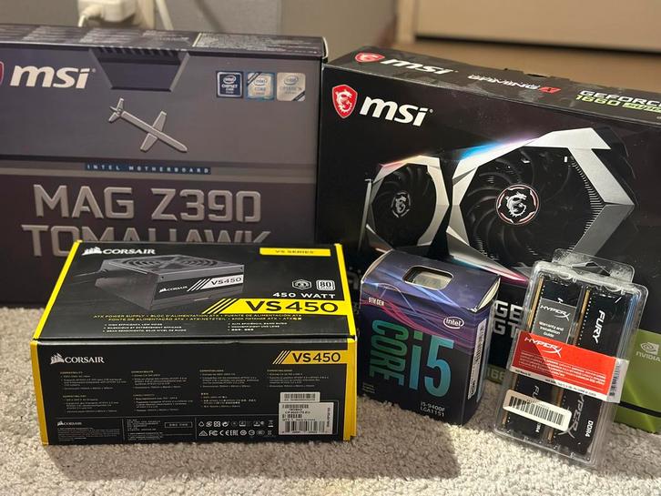 PC Onderdelen: i5-9400F, GTX 1660 Super, Computers en Software, Desktop Pc's, Gebruikt, 2 tot 3 Ghz, 16 GB, Gaming, Ophalen