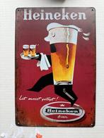 Heineken Bier  Reclamebord Vintage  Bord Bar 30 bij 20, Ophalen of Verzenden, Gebruikt, Reclamebord, Plaat of Schild, Heineken