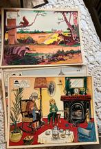 8 Oude schoolplaten 27,5x21,5 /opdrachten op de achterkant, Antiek en Kunst, Antiek | Schoolplaten, Ophalen of Verzenden, Overige thema's