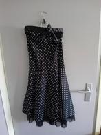 Retro jurk polkadot S, Ophalen of Verzenden, Zo goed als nieuw, Zwart