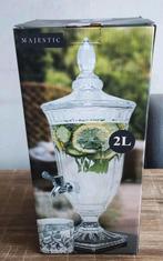 2 x glazen limonadetap met kraantje Nieuw in doos!, Ophalen, Overige typen, Nieuw, Glas