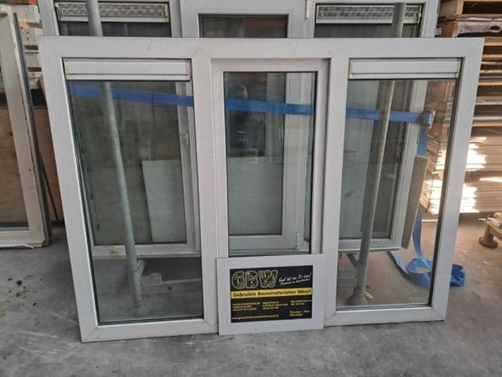kunststof raam 186,5x140 cm, dubbelglas, draai kiep vleugel., Doe-het-zelf en Verbouw, Glas en Ramen, Gebruikt, Gevelraam of Ruit