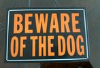Waak Bordje 30x20 cm beware of the dog, Dieren en Toebehoren, Ophalen of Verzenden, Nieuw