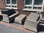 Loungeset met tafel, bankje en twee stoelen, Ophalen, 4 zitplaatsen, Gebruikt, Bank