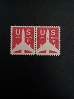 Amerika USA luchtpostzegels ABC stroken vliegtuig gestempeld, Ophalen of Verzenden, Gestempeld, Noord-Amerika