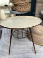 Bijzettafel Light & Living Beige Goud Roze Tafeltje Rond, Huis en Inrichting, Ophalen, Minder dan 45 cm, Minder dan 55 cm, Gebruikt