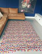 Vilten bolletjeskleed 160x230 wollen vloerkleed vilt tapijt, Ophalen, Crème, 150 tot 200 cm, 200 cm of meer