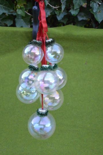 Oude tros met glazen kerstballen, verschillende maten, 42cm beschikbaar voor biedingen