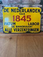 Oud emaille reclamebord langcat bussum 30x20 cm, Ophalen of Verzenden