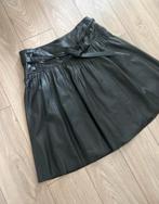 Zwarte leren rok Stroke maat 46, Kleding | Dames, Zwart, Maat 46/48 (XL) of groter, Ophalen of Verzenden, Knielengte