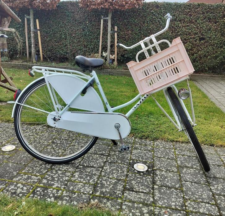 Gazelle Basic fiets wit, Fietsen en Brommers, Fietsen | Dames | Omafietsen, Gebruikt, 50 tot 53 cm, Versnellingen, Ophalen