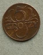 Polen, 5 groszy 1939, Postzegels en Munten, Munten | Europa | Niet-Euromunten, Ophalen of Verzenden, Polen, Losse munt