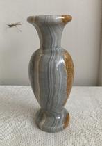 Brocante albasten, marmeren of onyx vaasje, Ophalen of Verzenden