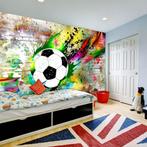 Fotobehang / Behang - Kinderkamer - Voetbal Graffiti, Huis en Inrichting, Stoffering | Behang, Minder dan 10 m², Voetbal, Verzenden